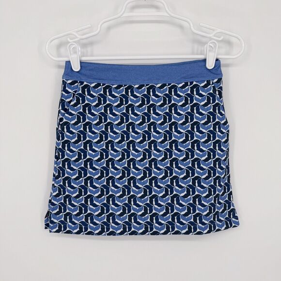 Girls Vineyard‎ Vines Performance Printed Skort Skirt  Blue Size Large 10/12 - Picture 1 of 4